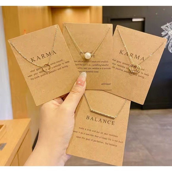 NEW Balance Bar Necklace‎ Gold Minimalist Pendant Delicate Chain Jewelry Gift - Picture 6 of 14